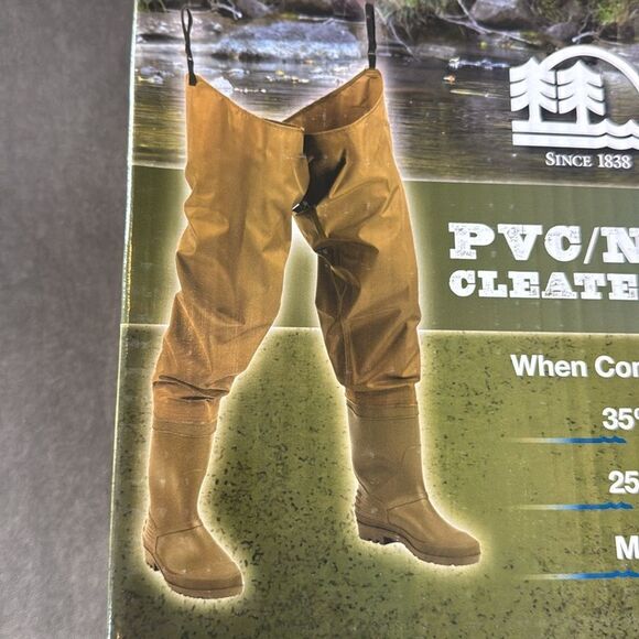 Hodgman PVC/Nylon Hip Wader with Cleated Sole Boot Size 8 NEW - Picture 3 of 9